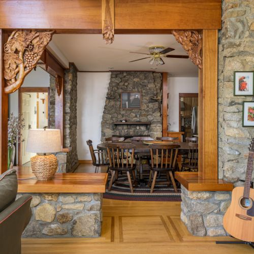 Just steps from the living room, this gathering space brings everyone together for shared meals, games, and connection.