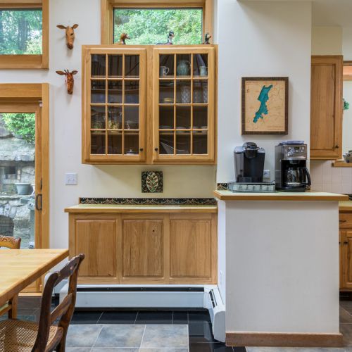 A cozy corner for casual bites, morning chats, or simply soaking in the lakehouse rhythm.