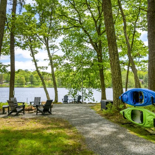 Launch into adventure or wind down by the fire - our backyard has all the essentials for laid-back lake days.