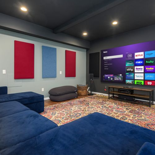 Movie nights just got an upgrade - kick back and enjoy your favorites on the big screen, without ever leaving home.  Includes a state-of-the-art 4K projector and 120" screen with surround sound.
