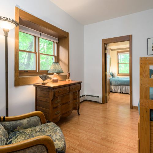 Simple, snug, and just right — this single twin offers a peaceful retreat after a day by the lake.