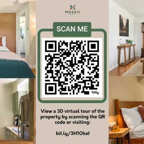 Take a closer look - scan the QR code or visit bit.ly/3H1OkeI to take a full virtual walkthrough of Easy Time Cottage. Whether you want to get the lay of the land or plan your morning coffee spot, this self-guided tour makes it easy.