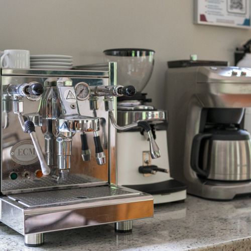 Top of the line espresso machine, coffee grinder and coffee machine available for use during your stay.