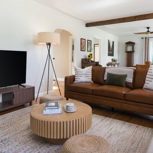The open-concept space makes it easy to stay connected - whether you're curled up in the living room or gathered around the dining table.