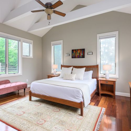 Wake up to soft light and poolside views - this serene king suite is designed for deep rest and easy mornings.
